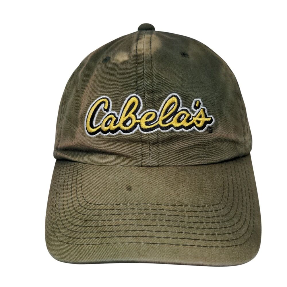 Cabela's World Foremost Outfitter Slideback Hat Green OS Adjustable Embroidered